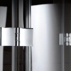 LEGRO čtvrtkruhová sprchová zástěna jednokřídlá 900x900mm, čiré sklo (GL6590)