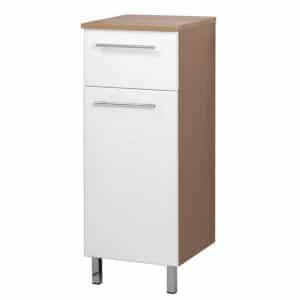 Krajcar UNI bílá Doplňková skříňka s košem 33x88x33cm