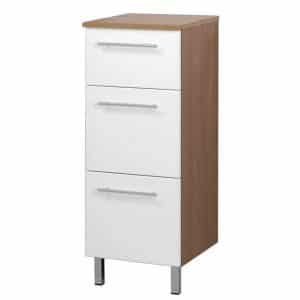 Krajcar UNI bílá Doplňková skříňka  se třemi šuplíky 33x88x33cm