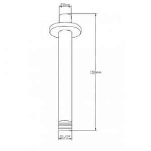 Daniela sprchové ramínko, chrom