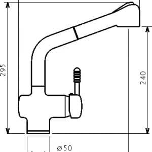 Split - Dřezová teleskopická baterie
