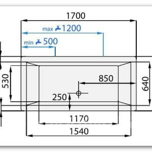 Maty - Vana obousměrná 1700x800mm