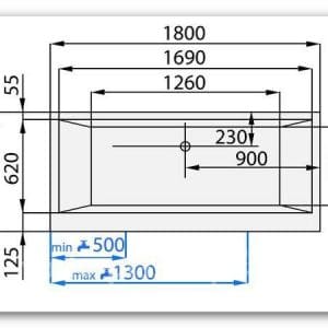Evo - Vana obousměrná 1800x800mm
