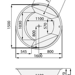Monte - Vana kruhová 1600mm