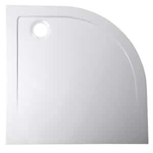 Čtvrtkruhový sprchový kout včetně vaničky z litého mramoru, chrom