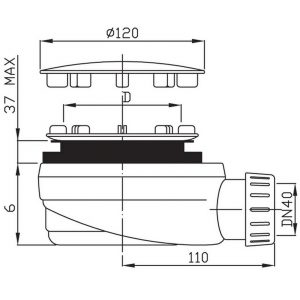 Sifon 90 extra nízký
