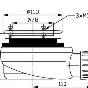 Sifon 90 extra nízký k vaničkám Irena