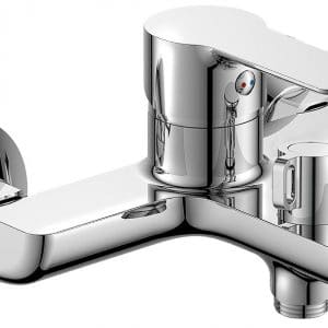 BARON nástěnná vanová baterie, rozteč 150mm, chrom (otočný přepínač)